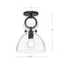 Waldo One Light Semi-Flush Mount Matte Black/Smoked-Semi-Flush Mts.-Alora-Lighting Design Store