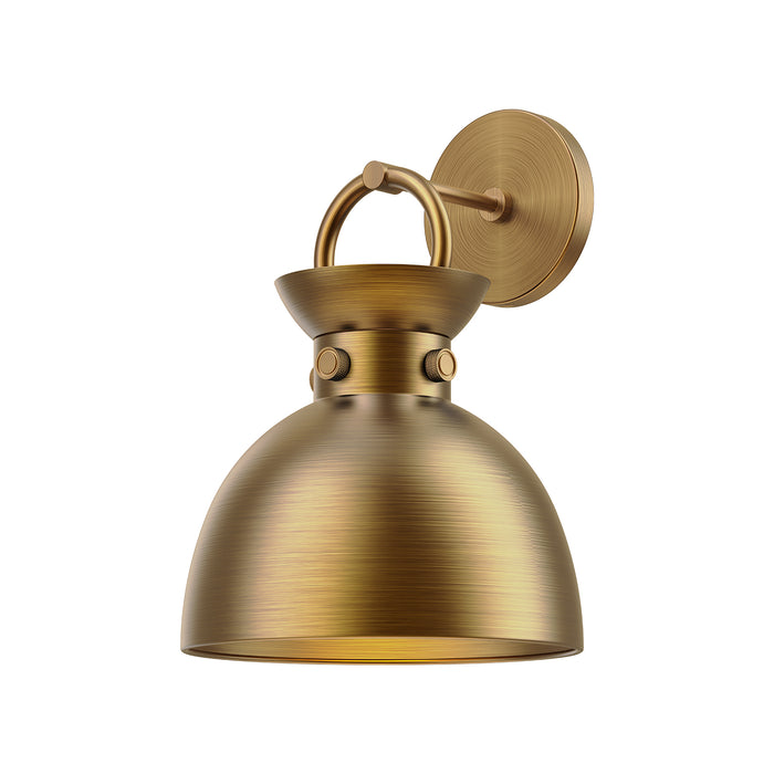 Waldo One Light Wall Sconce Aged Gold-Sconces-Alora-Lighting Design Store