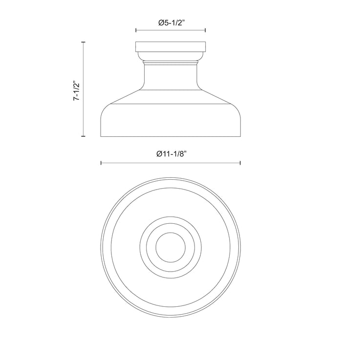 Westlake One Light Flush Mount Brushed Nickel/Glossy Opal Glass-Flush Mounts-Alora-Lighting Design Store