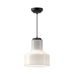 Westlake One Light Pendant Glossy Opal Glass/Matte Black-Pendants-Alora-Lighting Design Store