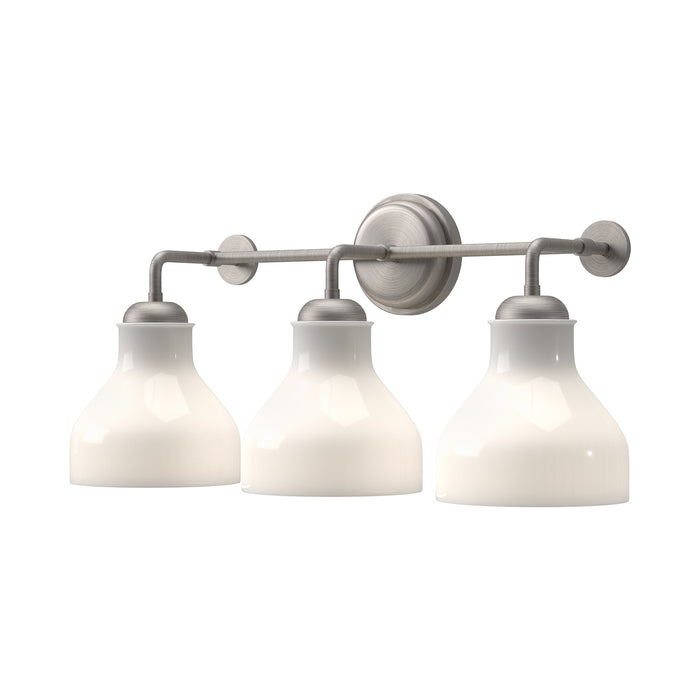 Westlake Three Light Bathroom Fixtures Brushed Nickel/Glossy Opal Glass-Bathroom Fixtures-Alora-Lighting Design Store