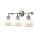Westlake Three Light Bathroom Fixtures Brushed Nickel/Glossy Opal Glass-Bathroom Fixtures-Alora-Lighting Design Store
