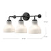 Westlake Three Light Bathroom Fixtures Glossy Opal Glass/Matte Black-Bathroom Fixtures-Alora-Lighting Design Store