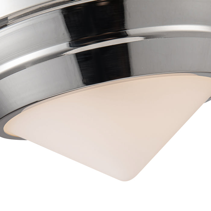 Willard One Light Flush Mount Polished Nickel/Opal Matte Glass-Flush Mounts-Alora-Lighting Design Store