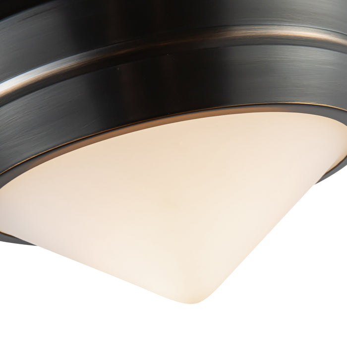 Willard One Light Flush Mount Urban Bronze/Opal Matte Glass-Flush Mounts-Alora-Lighting Design Store