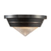 Willard One Light Flush Mount Urban Bronze/Prismatic Glass-Flush Mounts-Alora-Lighting Design Store