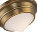 Willard One Light Flush Mount Vintage Brass/Opal Matte Glass-Flush Mounts-Alora-Lighting Design Store