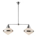 Willard Two Light Linear Pendant Polished Nickel/Opal Matte Glass-Linear/Island-Alora-Lighting Design Store
