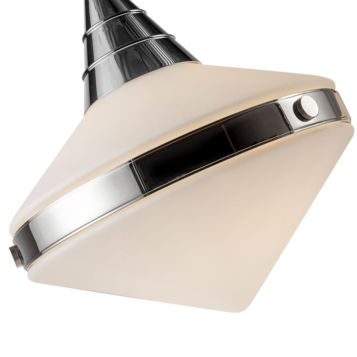 Willard Two Light Linear Pendant Polished Nickel/Opal Matte Glass-Linear/Island-Alora-Lighting Design Store