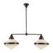 Willard Two Light Linear Pendant Urban Bronze/Opal Matte Glass-Linear/Island-Alora-Lighting Design Store