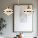 Willard Two Light Linear Pendant Vintage Brass/Opal Matte Glass-Linear/Island-Alora-Lighting Design Store