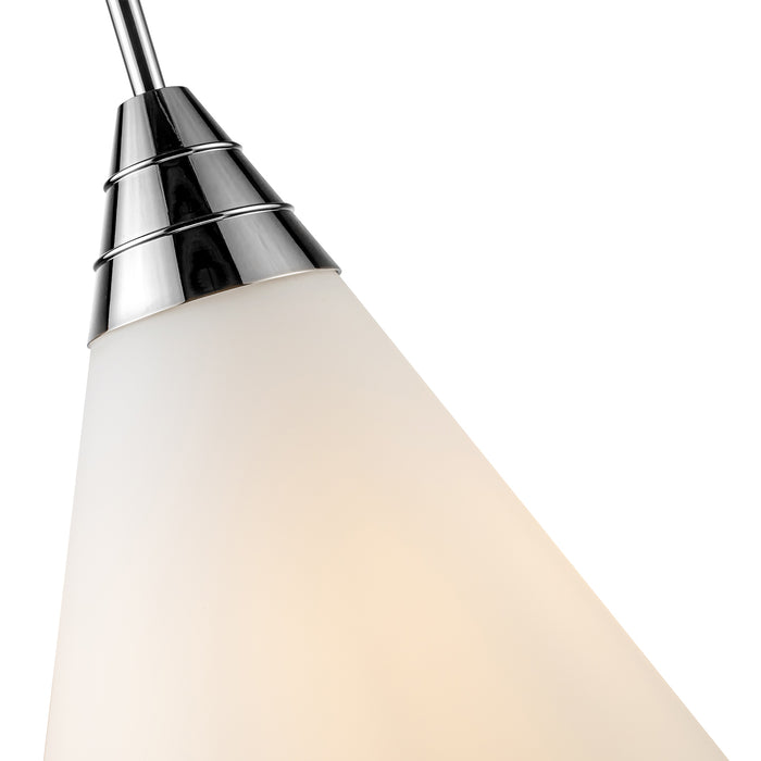 Willard One Light Pendant Polished Nickel/Opal Matte Glass-Pendants-Alora-Lighting Design Store