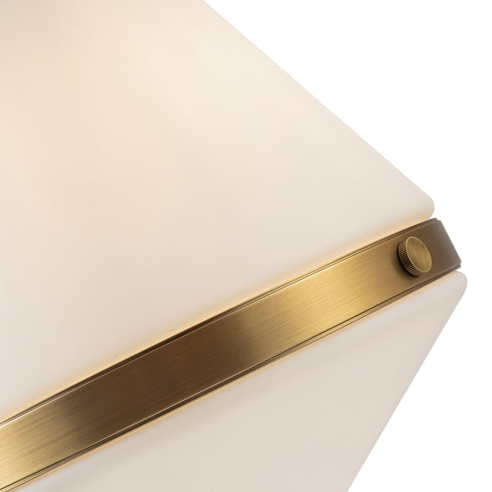 Willard One Light Pendant Vintage Brass/Opal Matte Glass-Pendants-Alora-Lighting Design Store