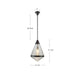 Willard One Light Pendant Vintage Brass/Prismatic Glass-Pendants-Alora-Lighting Design Store