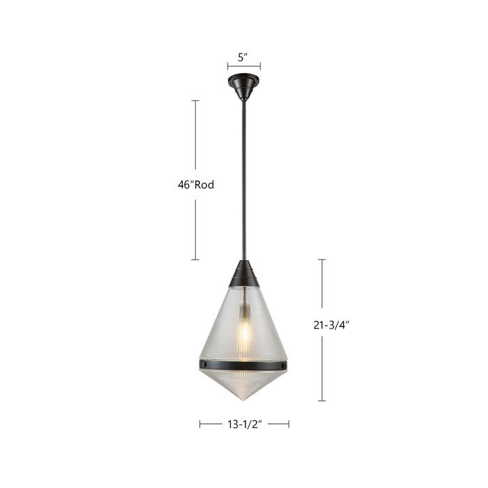 Willard One Light Pendant Urban Bronze/Opal Matte Glass-Pendants-Alora-Lighting Design Store