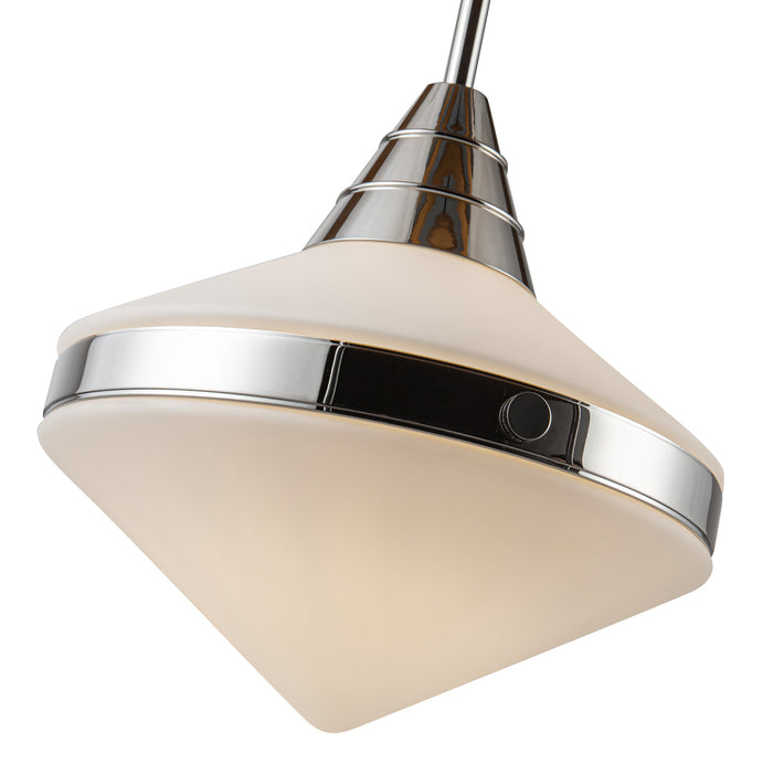 Willard One Light Pendant Polished Nickel/Opal Matte Glass-Pendants-Alora-Lighting Design Store