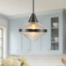 Willard One Light Pendant Urban Bronze/Prismatic Glass-Pendants-Alora-Lighting Design Store