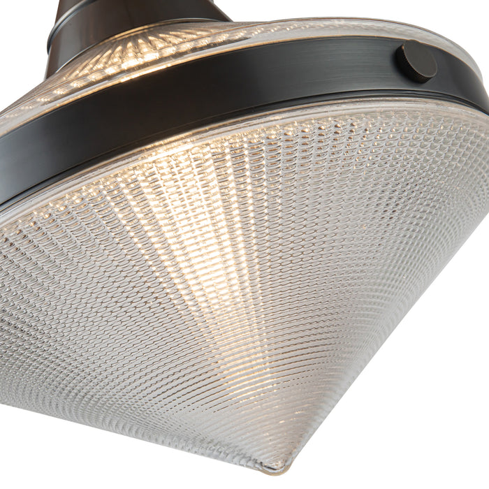 Willard One Light Pendant Urban Bronze/Prismatic Glass-Pendants-Alora-Lighting Design Store