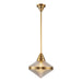 Willard One Light Pendant Vintage Brass/Prismatic Glass-Pendants-Alora-Lighting Design Store