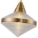 Willard One Light Pendant Vintage Brass/Prismatic Glass-Pendants-Alora-Lighting Design Store
