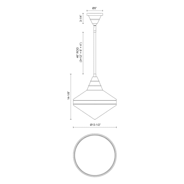 Willard One Light Pendant Urban Bronze/Prismatic Glass-Pendants-Alora-Lighting Design Store