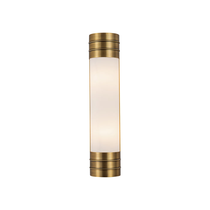 Willard Two Light Vanity Vintage Brass/Opal Matte Glass-Bathroom Fixtures-Alora-Lighting Design Store
