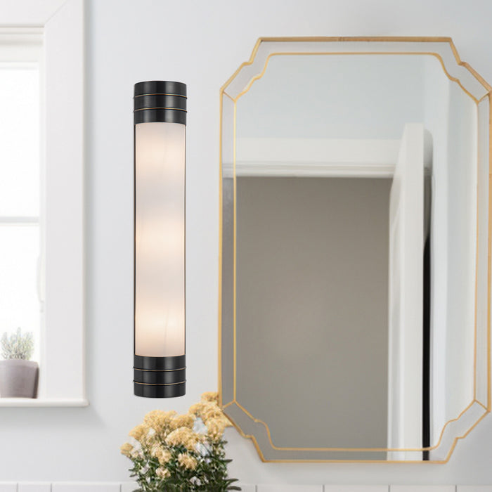 Willard Three Light Vanity Urban Bronze/Opal Matte Glass-Bathroom Fixtures-Alora-Lighting Design Store