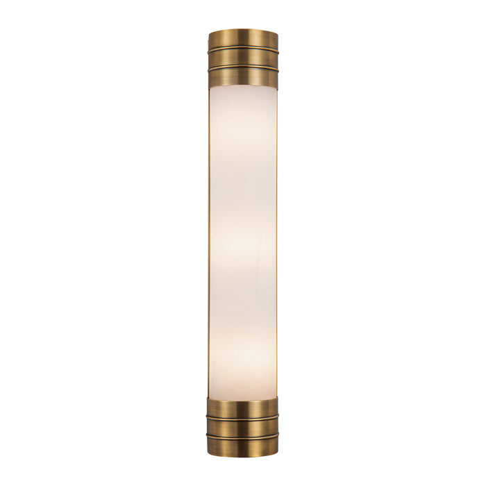 Willard Three Light Vanity Vintage Brass/Opal Matte Glass-Bathroom Fixtures-Alora-Lighting Design Store