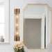 Willard Three Light Vanity Vintage Brass/Prismatic Glass-Bathroom Fixtures-Alora-Lighting Design Store