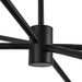 Willow Six Light Chandelier Matte Black/Smoked Solid Glass-Mid. Chandeliers-Alora-Lighting Design Store