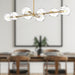Willow Eight Light Linear Pendant Brushed Gold/Clear Glass-Linear/Island-Alora-Lighting Design Store