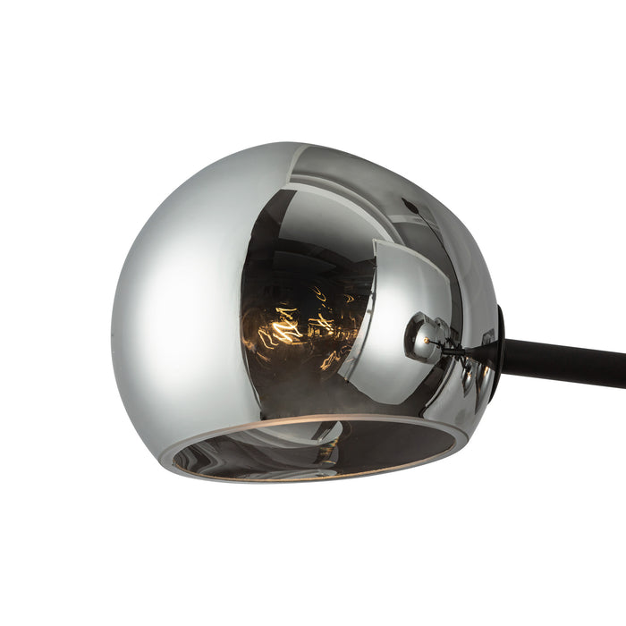 Willow Eight Light Linear Pendant Matte Black/Smoked Solid Glass-Linear/Island-Alora-Lighting Design Store