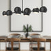 Willow Eight Light Linear Pendant Matte Black-Linear/Island-Alora-Lighting Design Store