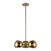 Willow Three Light Pendant Brushed Gold/Copper Glass-Semi-Flush Mts.-Alora-Lighting Design Store