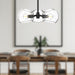 Willow Three Light Pendant Clear Glass/Matte Black-Semi-Flush Mts.-Alora-Lighting Design Store