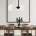 Willow Three Light Pendant Matte Black/Opal Matte Glass-Semi-Flush Mts.-Alora-Lighting Design Store