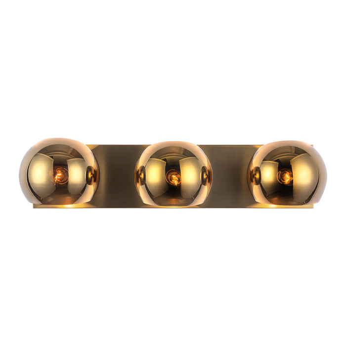 Willow Three Light Bathroom Fixtures Brushed Gold/Copper Glass-Bathroom Fixtures-Alora-Lighting Design Store