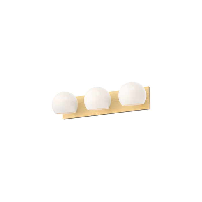 Willow Three Light Bathroom Fixtures Brushed Gold/Opal Matte Glass-Bathroom Fixtures-Alora-Lighting Design Store