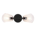 Willow Two Light Vanity Clear Glass/Matte Black-Bathroom Fixtures-Alora-Lighting Design Store
