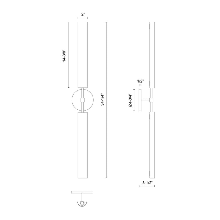 Astrid LED Bathroom Fixture Metal Shade/Urban Bronze-Bathroom Fixtures-Alora-Lighting Design Store