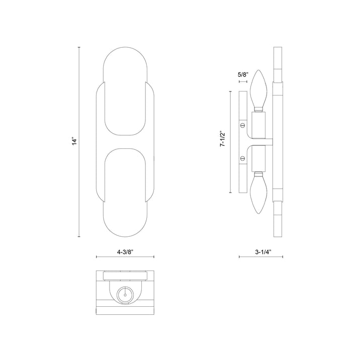 Odin Two Light Wall Vanity Urban Bronze/Alabaster-Bathroom Fixtures-Alora-Lighting Design Store