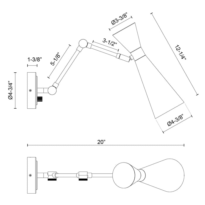 Blake One Light Vanity Aged Gold/White-Lamps-Alora-Lighting Design Store