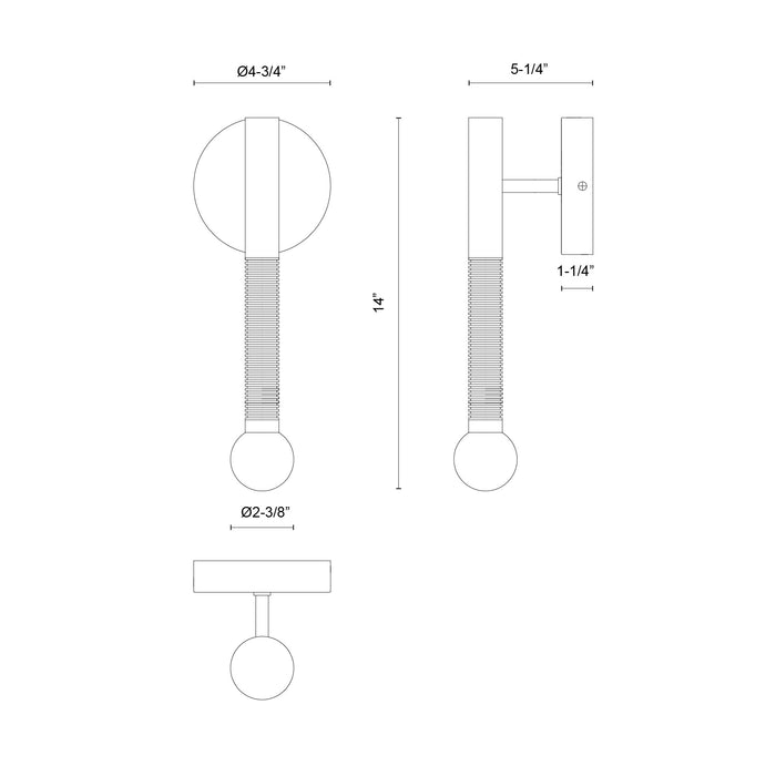 Arden LED Wall/Vanity Matte Black/Opal Glass-Sconces-Alora-Lighting Design Store
