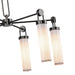 Wynwood Six Light Chandelier Urban Bronze/Glossy Opal-Mid. Chandeliers-Alora-Lighting Design Store