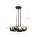Wynwood Six Light Chandelier Urban Bronze/Glossy Opal-Mid. Chandeliers-Alora-Lighting Design Store