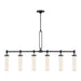 Wynwood Six Light Linear Pendant Urban Bronze/Glossy Opal-Linear/Island-Alora-Lighting Design Store