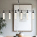 Wynwood Six Light Linear Pendant Urban Bronze/Glossy Opal-Linear/Island-Alora-Lighting Design Store