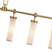 Wynwood Six Light Linear Pendant Vintage Brass/Glossy Opal-Linear/Island-Alora-Lighting Design Store