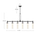 Wynwood Six Light Linear Pendant Vintage Brass/Glossy Opal-Linear/Island-Alora-Lighting Design Store