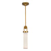 Wynwood One Light Pendant Vintage Brass/Glossy Opal-Mini Pendants-Alora-Lighting Design Store